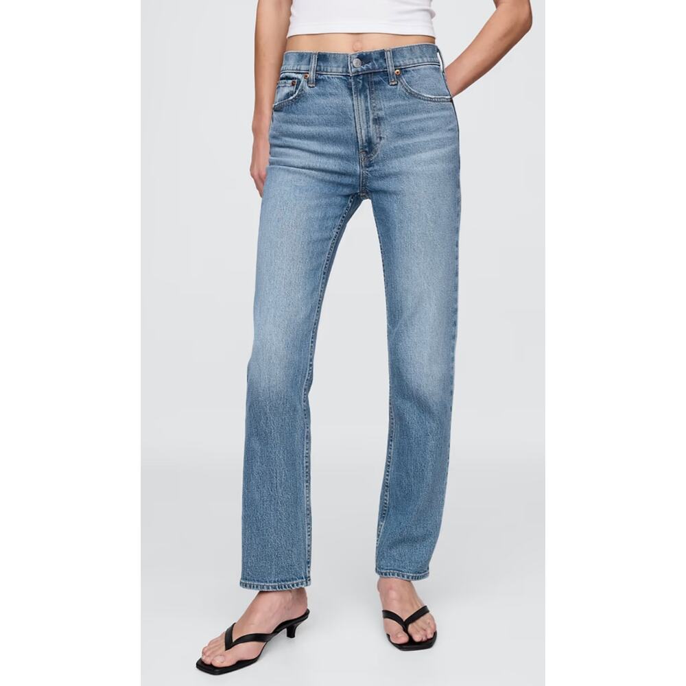 NWT Gap High Rise ’90s Slim Straight Jeans 32 14 - Picture 2 of 13